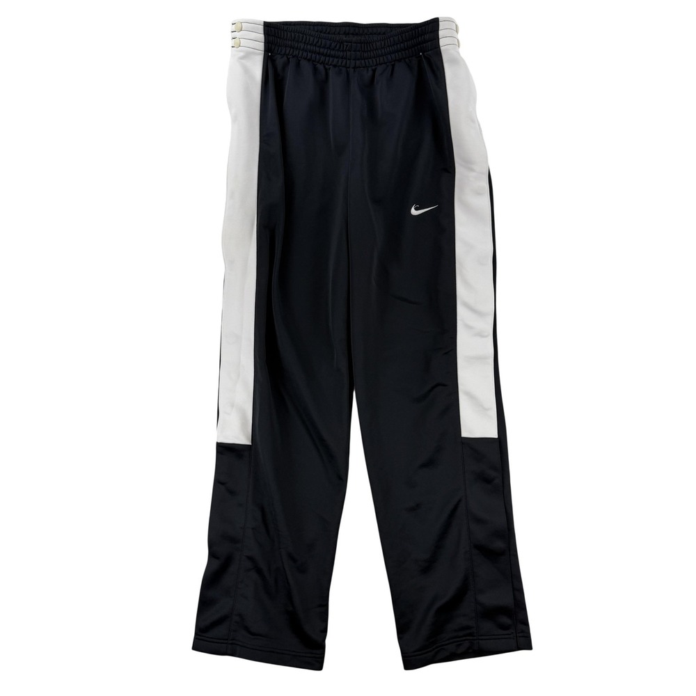 Nike‎ Track Pants Mens Small Dri-FIT Black Side Stripe Snap Athletic 618487-020